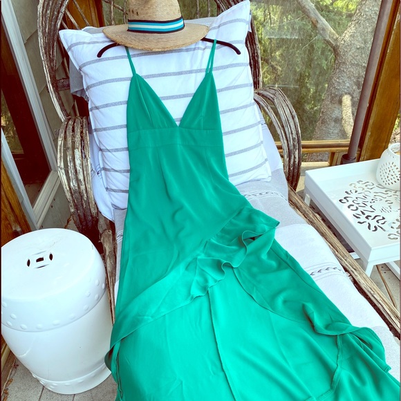kelly green summer dress